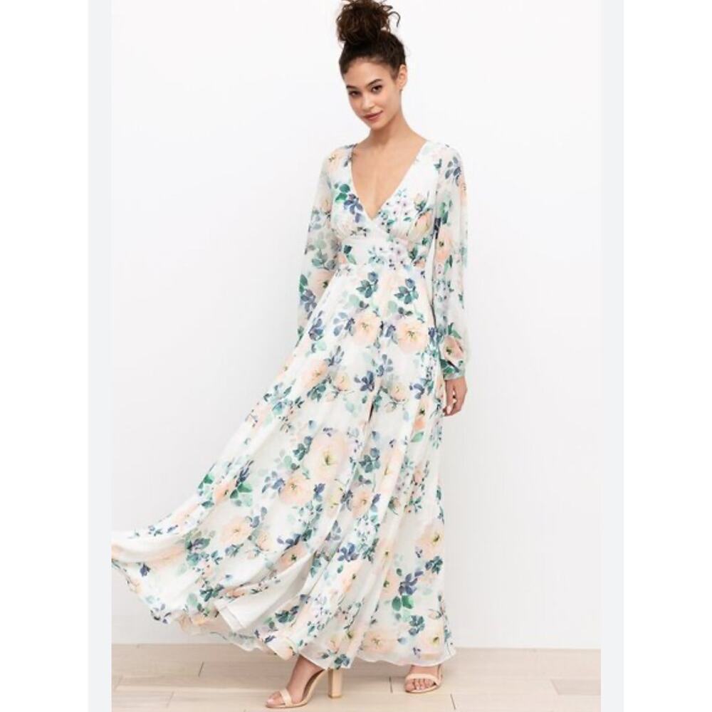 Yumi Kim Floral Maxi Dress in Cream, Peach & Teal